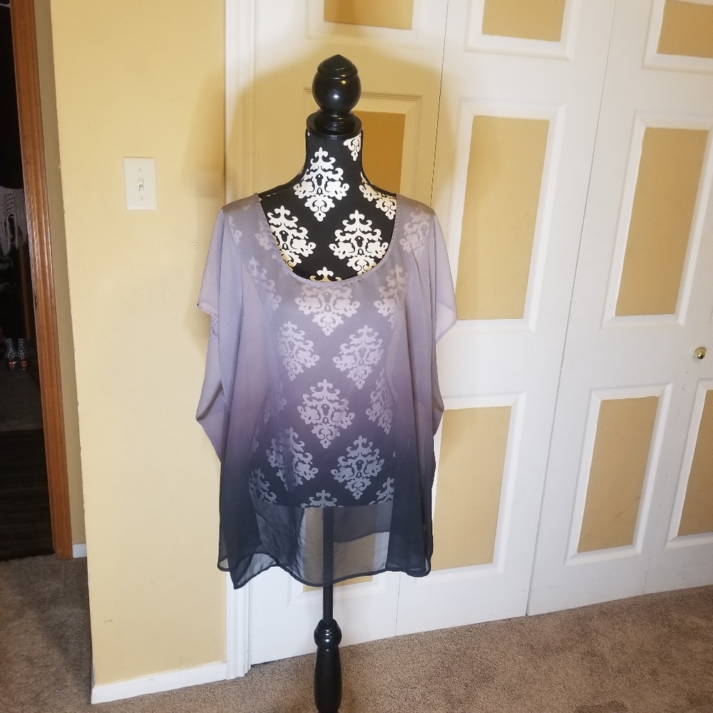 Torrid Short Sleeve Sheer Top